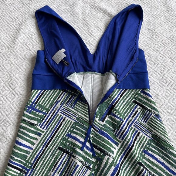 Anthropologie Ardmore Dress Size 4 Green Motif By HD In Paris - Picture 7 of 7